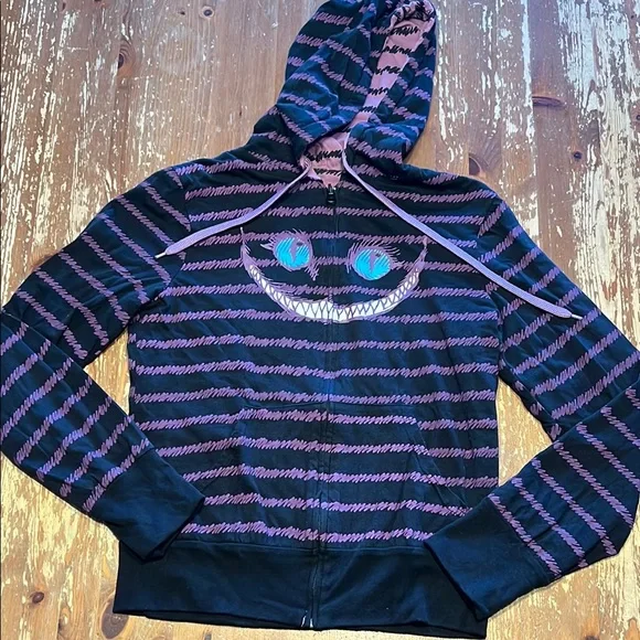 REVERSIBLE Cheshire Cat Zip Hoodie - Picture 2 of 6